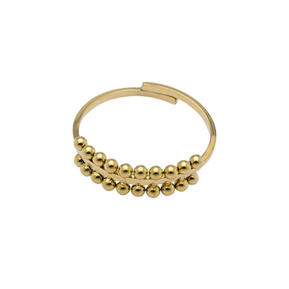 Gold Beaded Ring