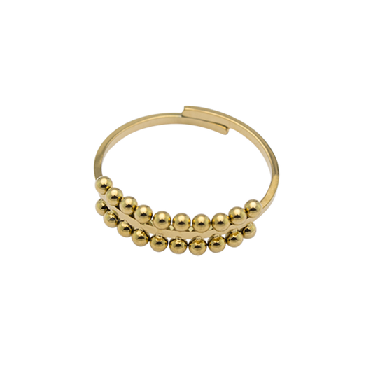 Gold Beaded Ring