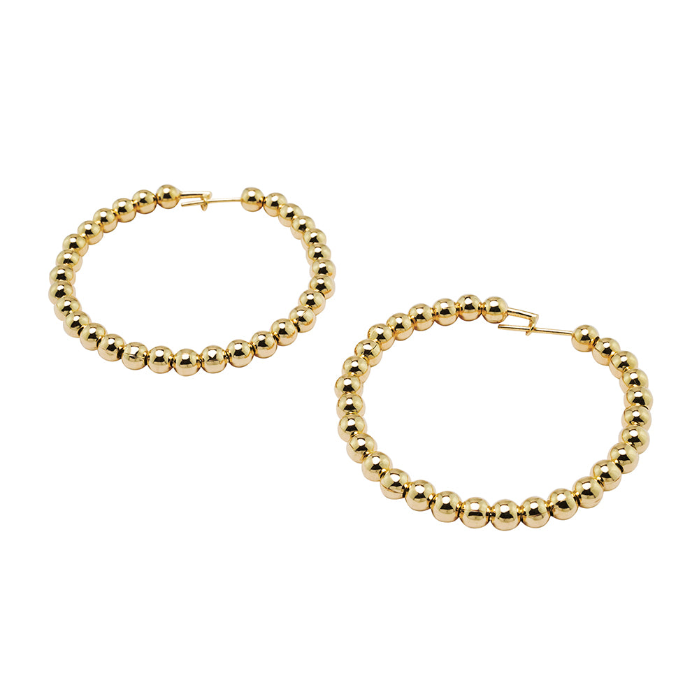 Gold Beaded Earrings