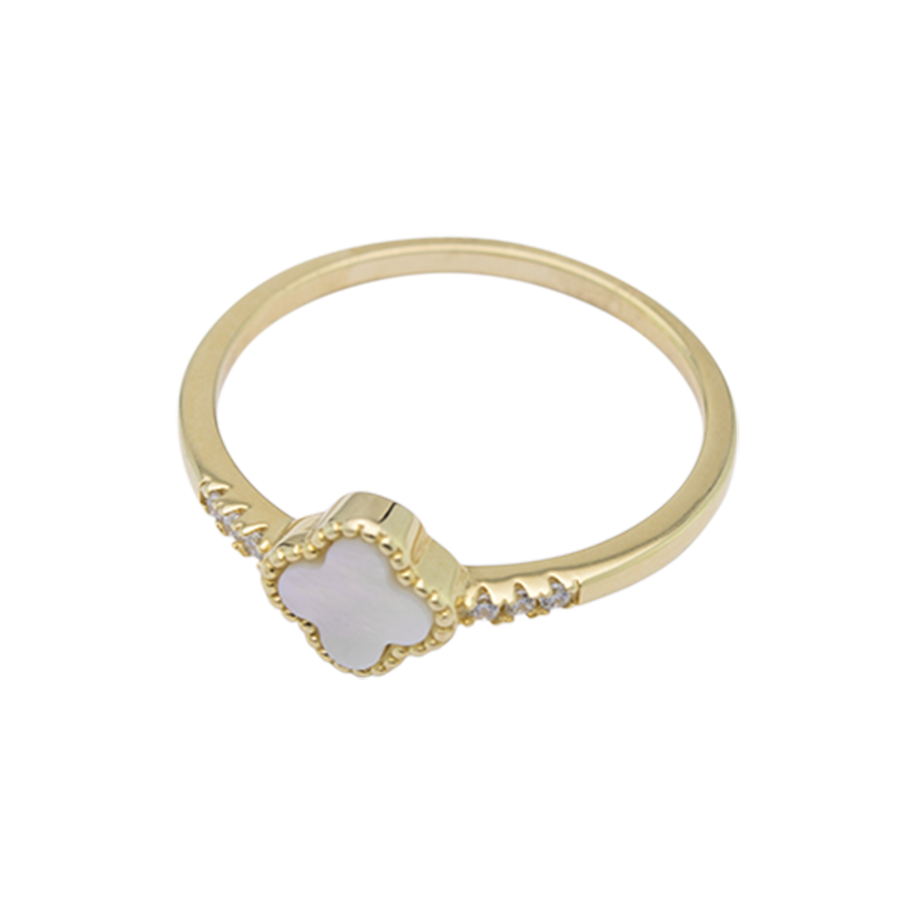Four Leaf Clover Ring | Mother of Pearl | She She's Closet