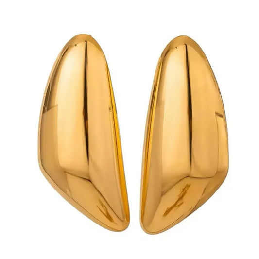 Slim Gold Triangle Earrings  Tarnish Free