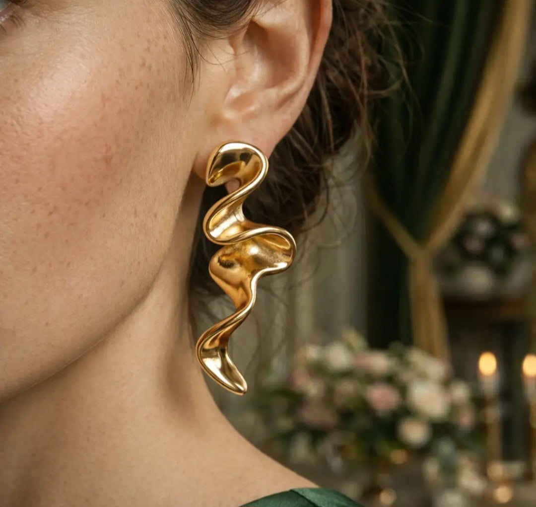 Sculptural Gold Earrings