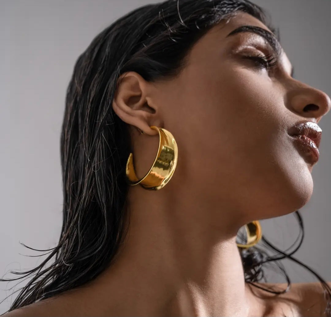 Oversize Gold Hoop Earrings