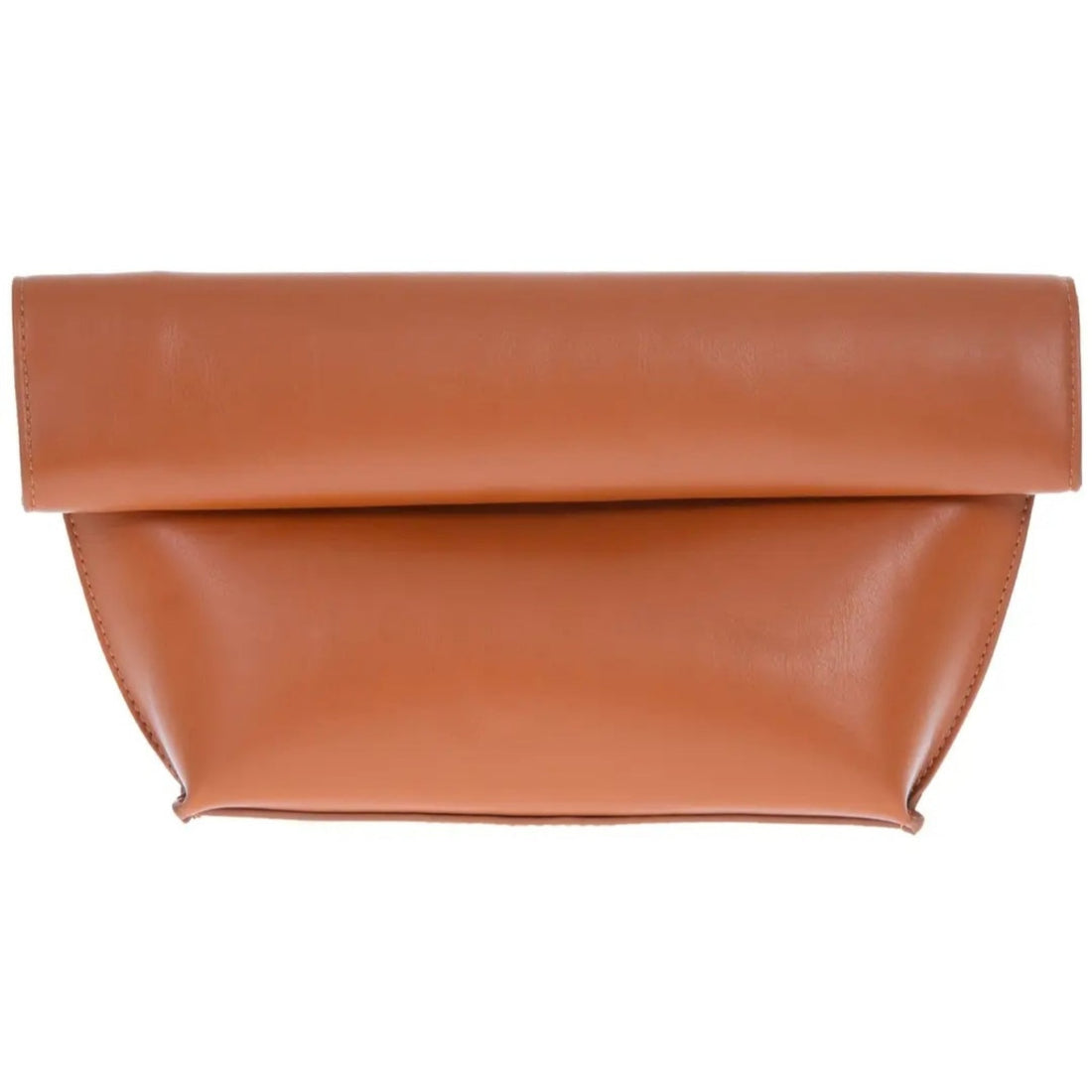 Paper Bag Clutch: Elevate Your Look with the Oversized Faux Leather Foldover