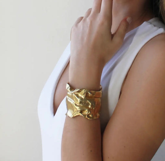 Molten Gold Cuff Bracelet: A Timeless Masterpiece of Elegance