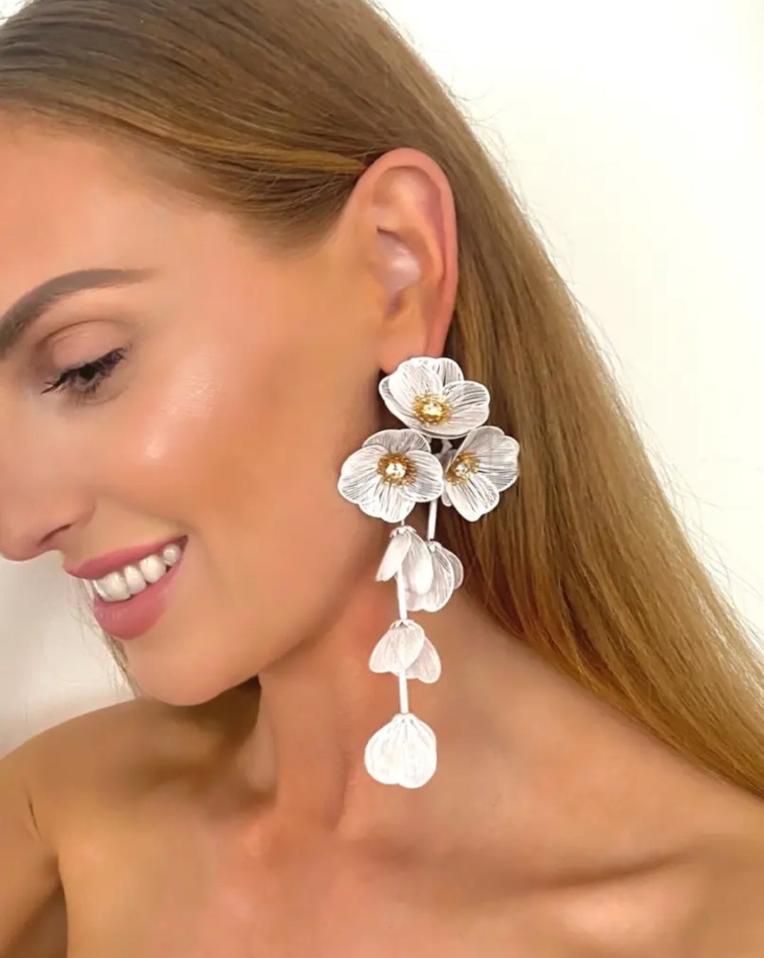 Waterfall Floral Statement Earrings: Elevate Your Look with Elegance and Charm