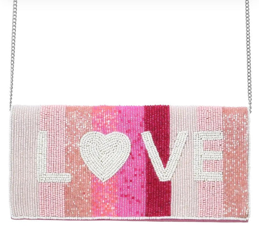 All Heart Love Clutch – Handmade Seed Bead Bag to Express Love in Style