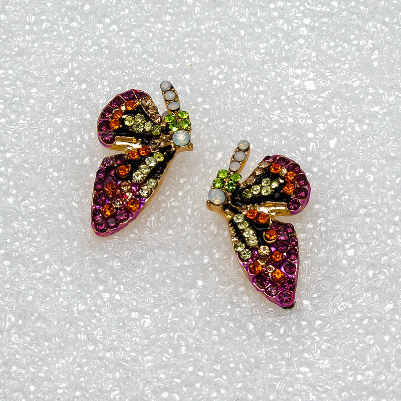 Butterfly Rainbow Crystal Earrings