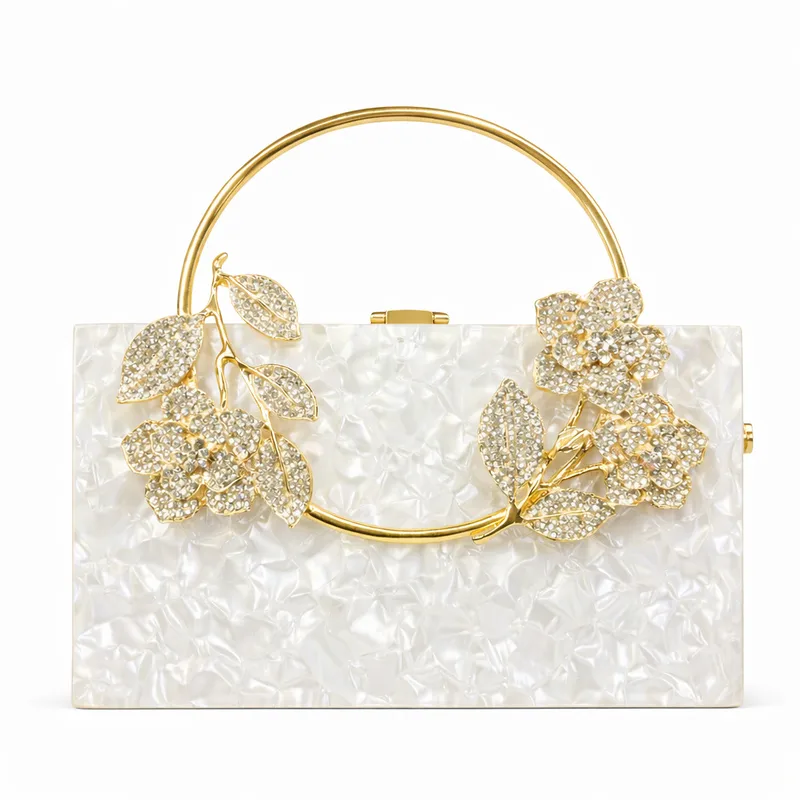Milky White Acrylic Clutch