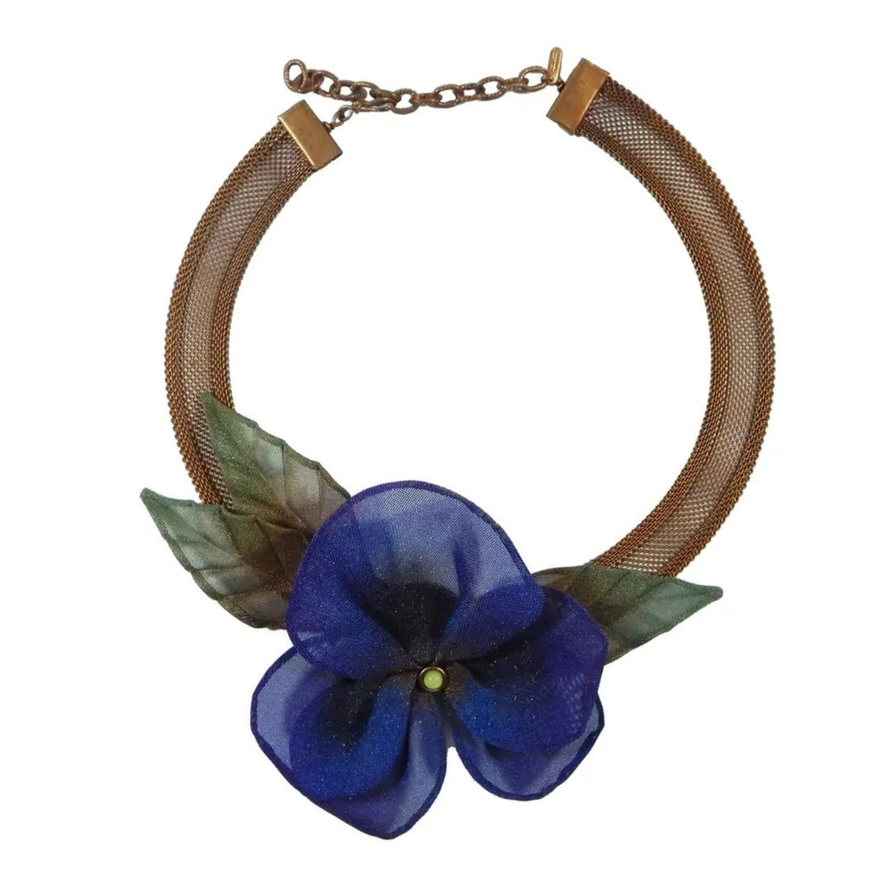  O’Keefe Pansy Floral Statement Necklace