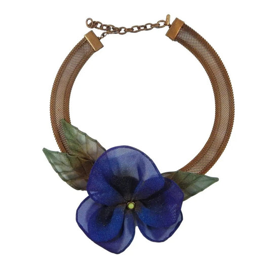  O’Keefe Pansy Floral Statement Necklace