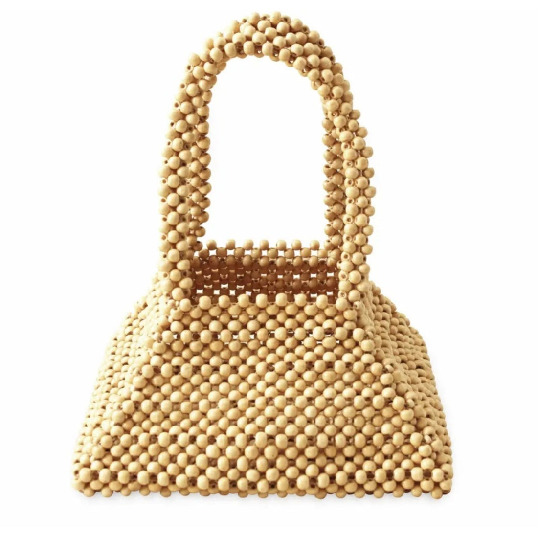Pyramid Beaded Tote Handbag