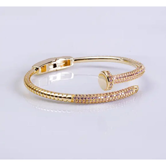 Gold Hinge Nail Bracelet