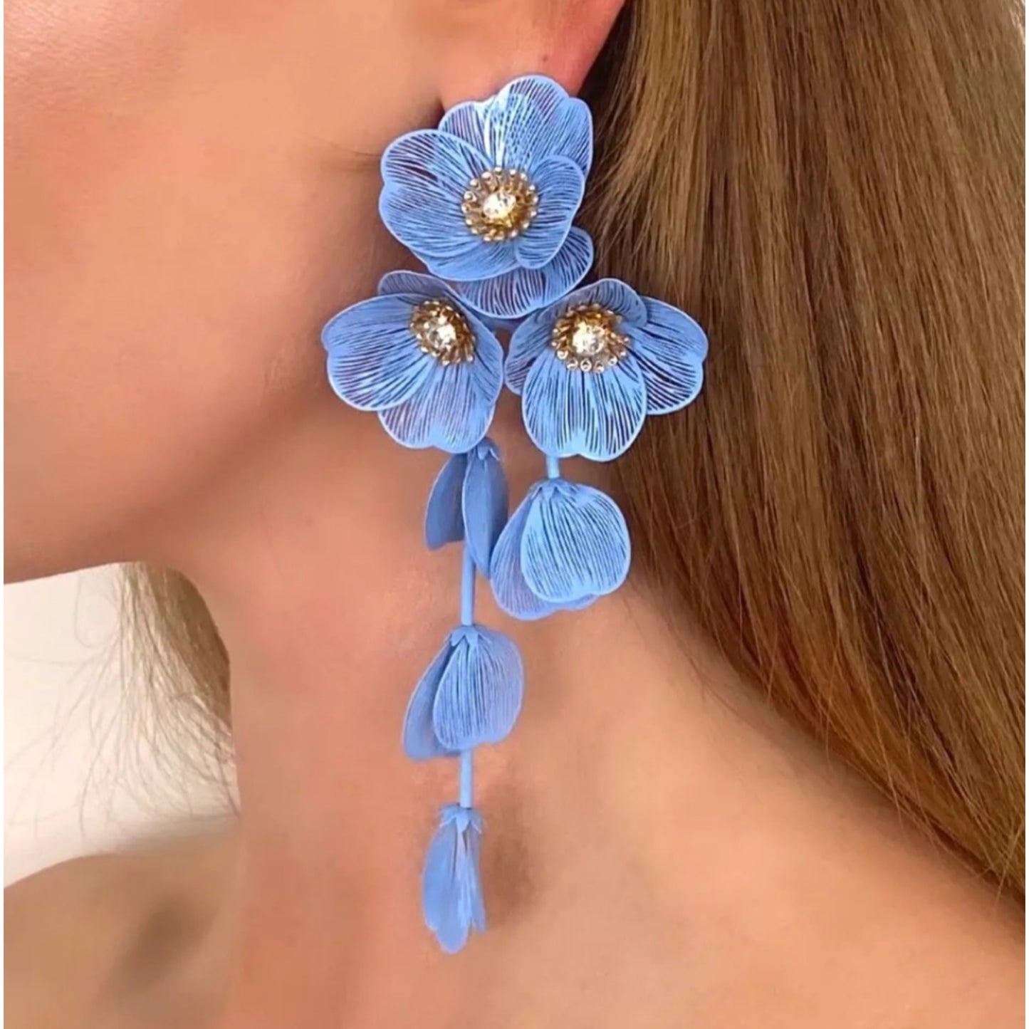 Waterfall Floral Statement Earrings