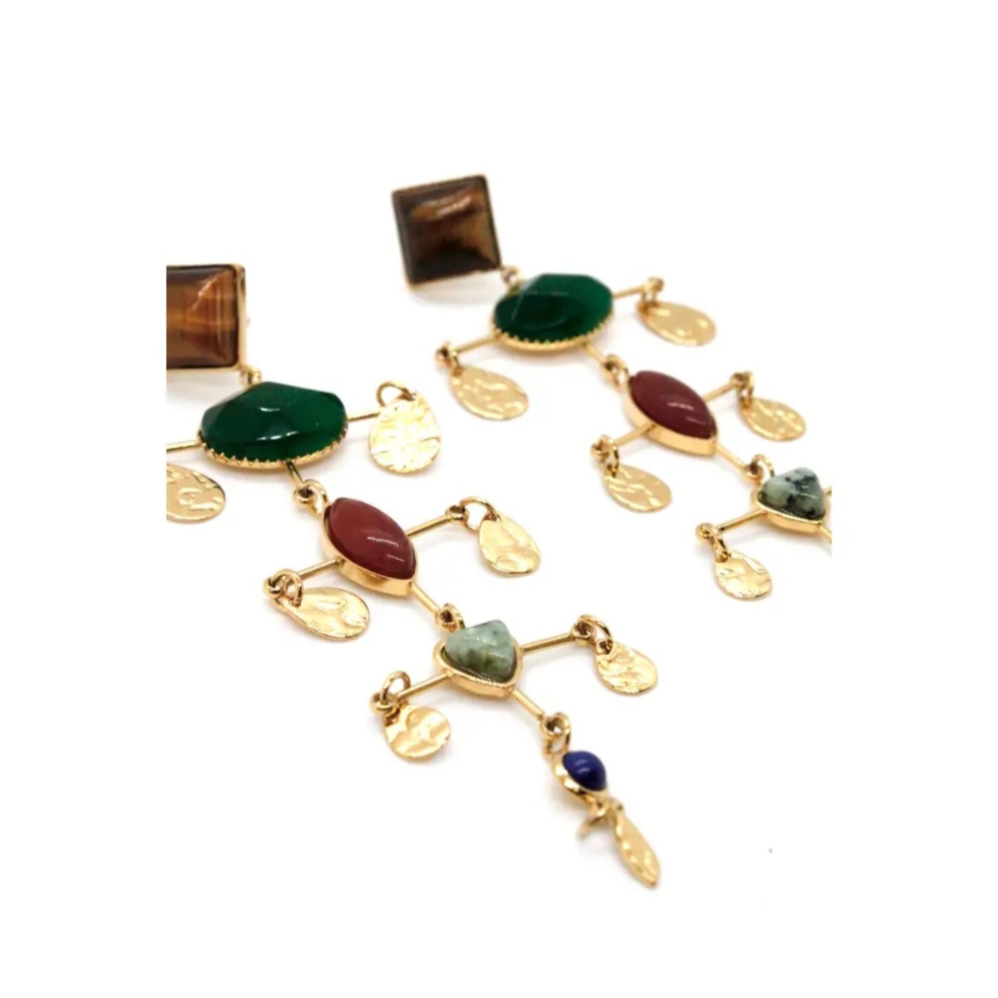Earrings Semi Precious Stones Wearable Art
