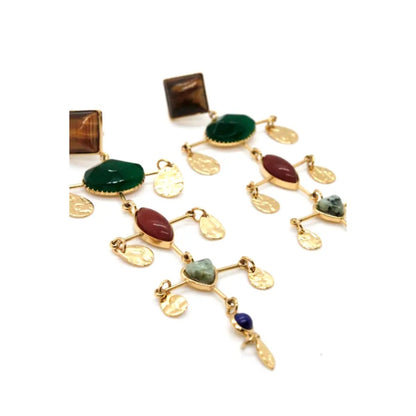 Earrings Semi Precious Stones Wearable Art