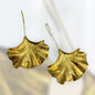 Foiled Petal Leaf Earrings