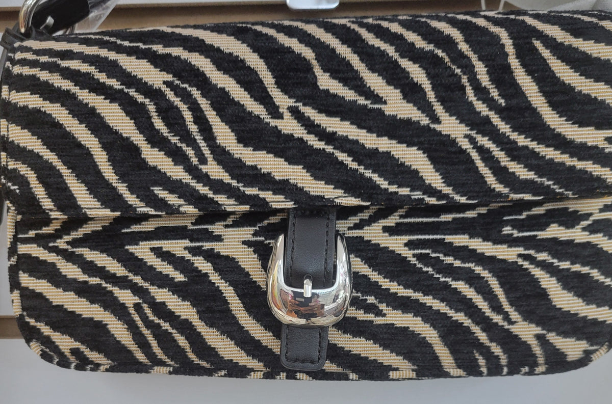 Gloria Zebra Print Shoulder Bag