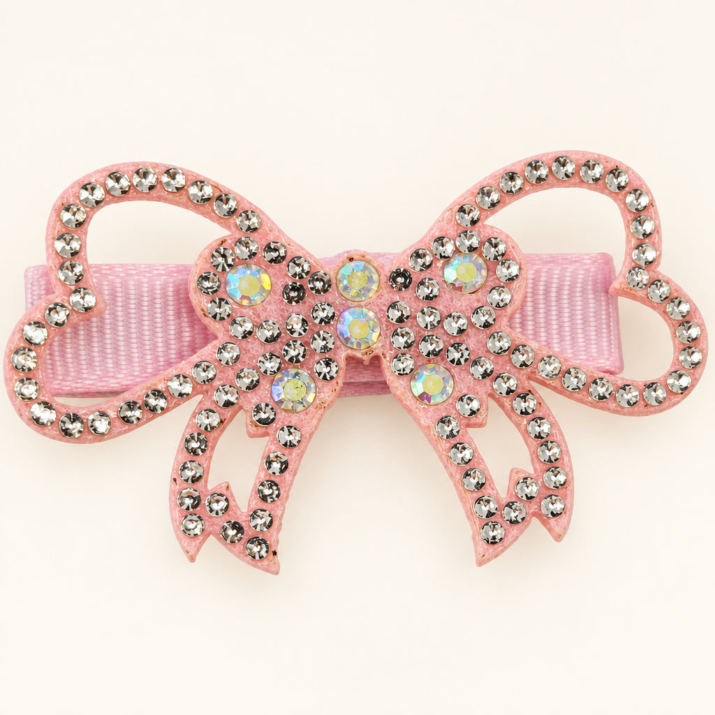Pink Bow Hair Clip