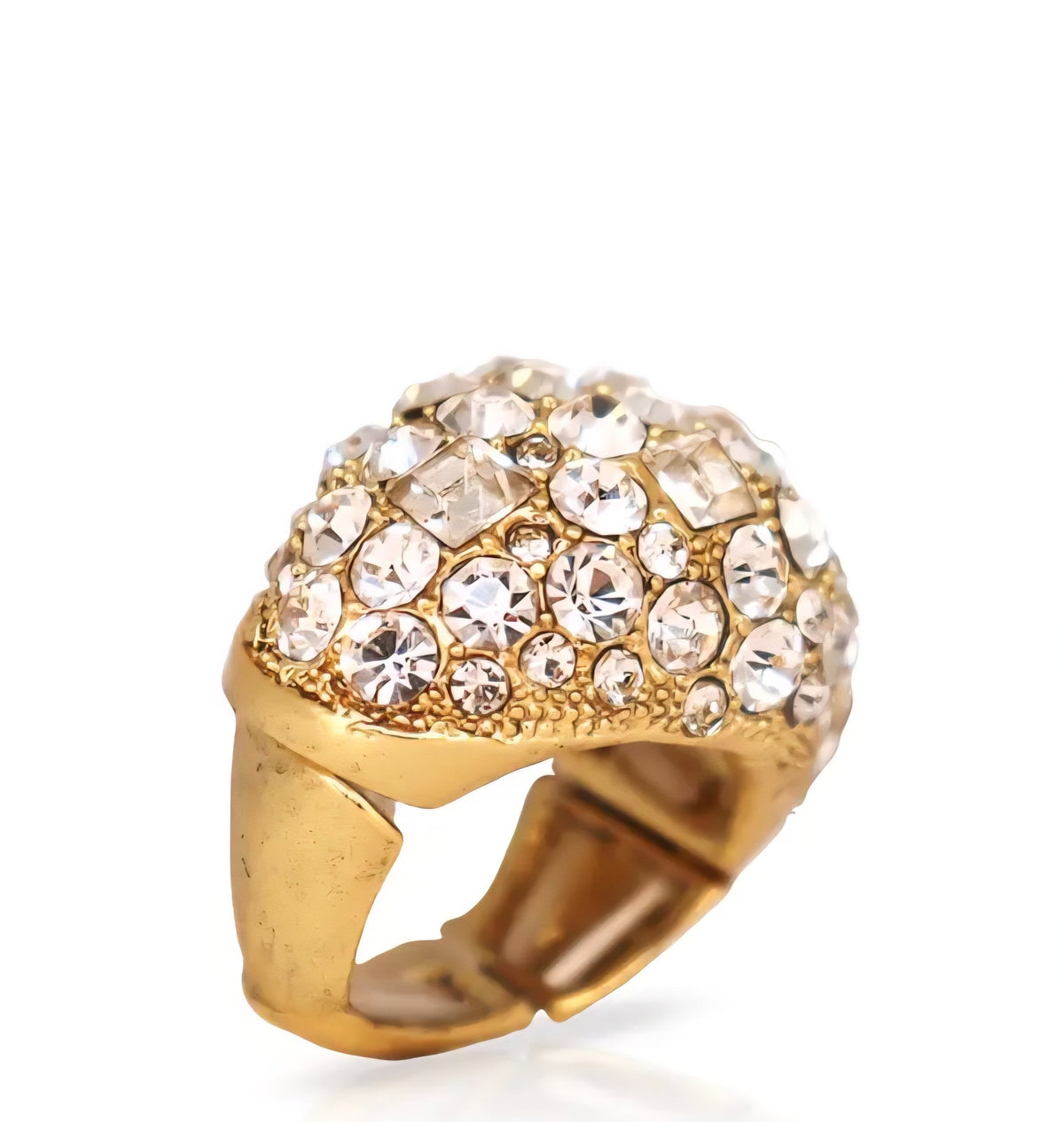 Maxi CZ Dome Ring – 24K Gold Plated