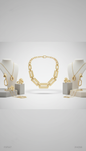 Chunky Gold-Plated Geometric Necklace