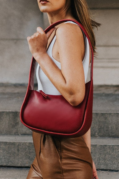 Asymmetrical Recycled Vegan Shoulder Bag