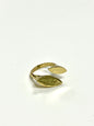 High Quality Gold Toned Brass  Modern Wrap Double Chunky Bold Ring