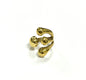 High Quality Gold Toned Brass  Modern Wrap Double Chunky Bold Ring