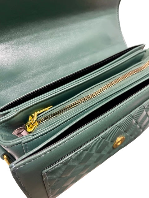 Luxe Green Top Handle/Crossbody Bag