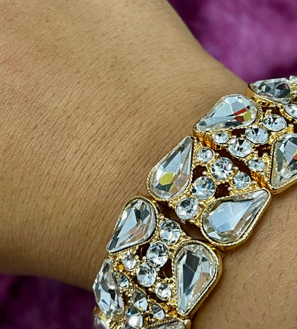 Oval Gem Crystal Bracelet