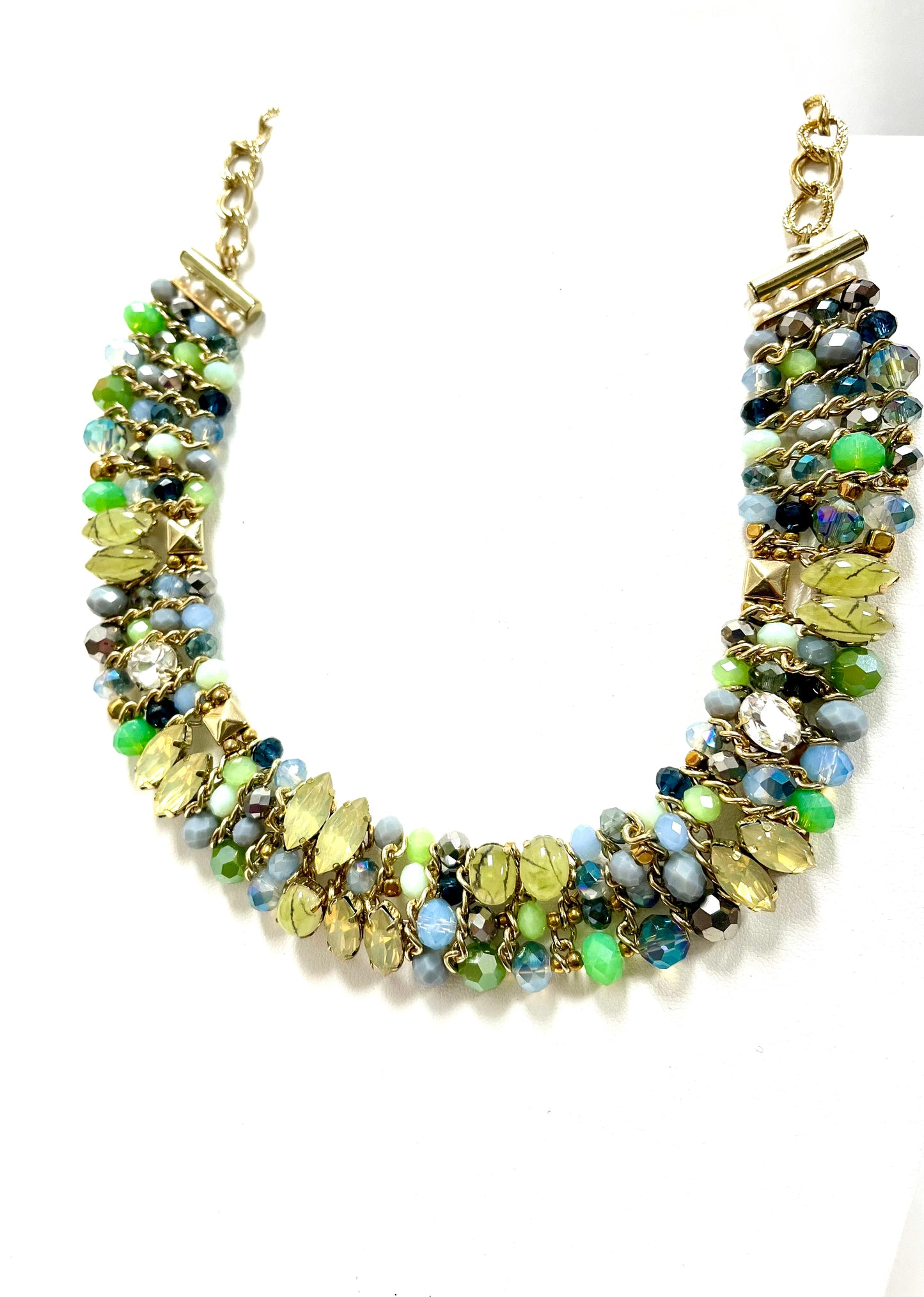 Turquoise Blend Multi-Beaded Beaded Necklace Set