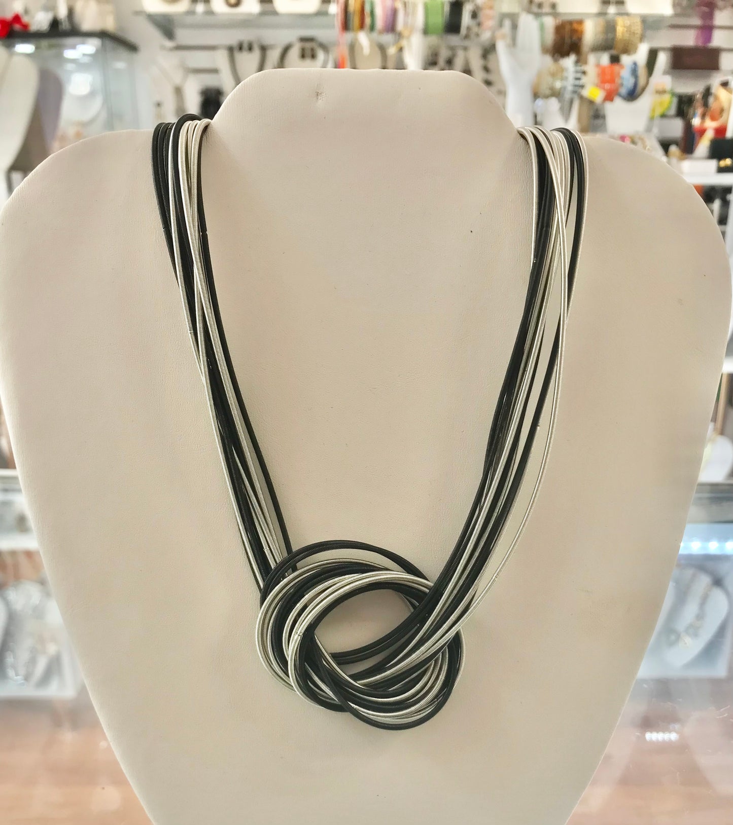 Piano Wire Large Knot Necklace