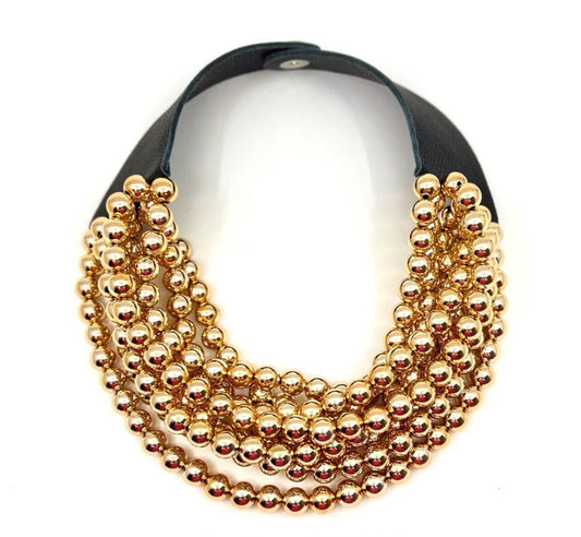 Gold Bib Necklace