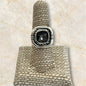 Smokey Crystal Woven Ring