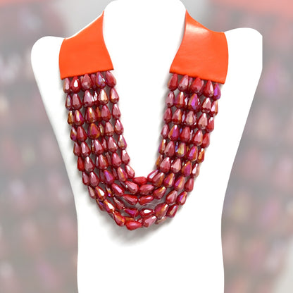 Nora Multistrand Resin Necklace