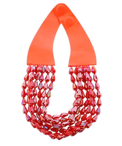 Nora Multistrand Resin Necklace