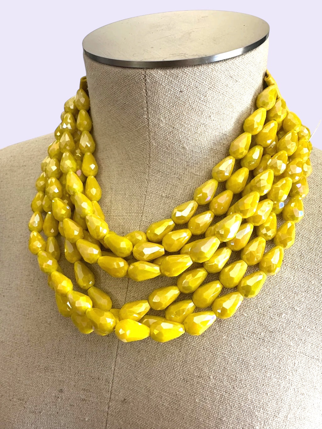 Nora Multistrand Resin Necklace