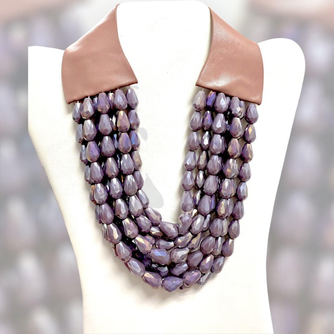 Nora Multistrand Resin Necklace