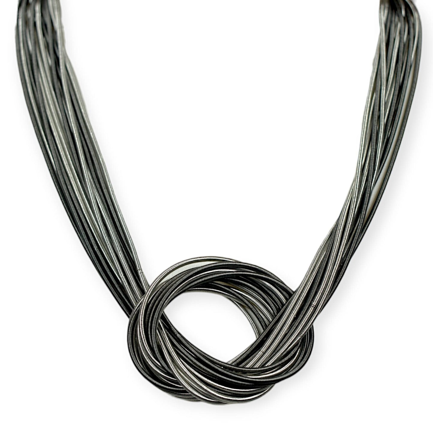 Piano Wire Large Knot Necklace