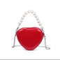 Heart Shaped Bag W/ Pearl Handle