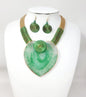 Green Necklace With Matching Earrings