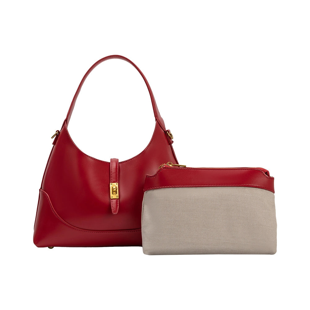 Red Luxe Shoulder Bag