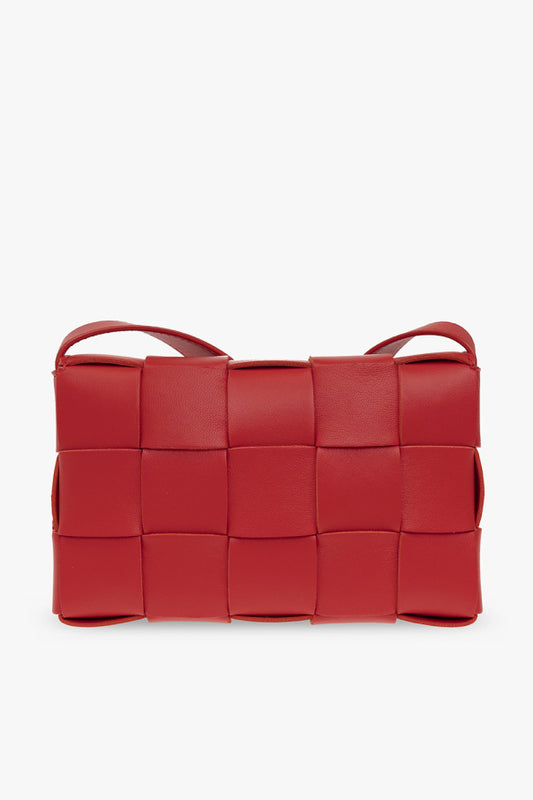 Red Woven Crossbody Bag