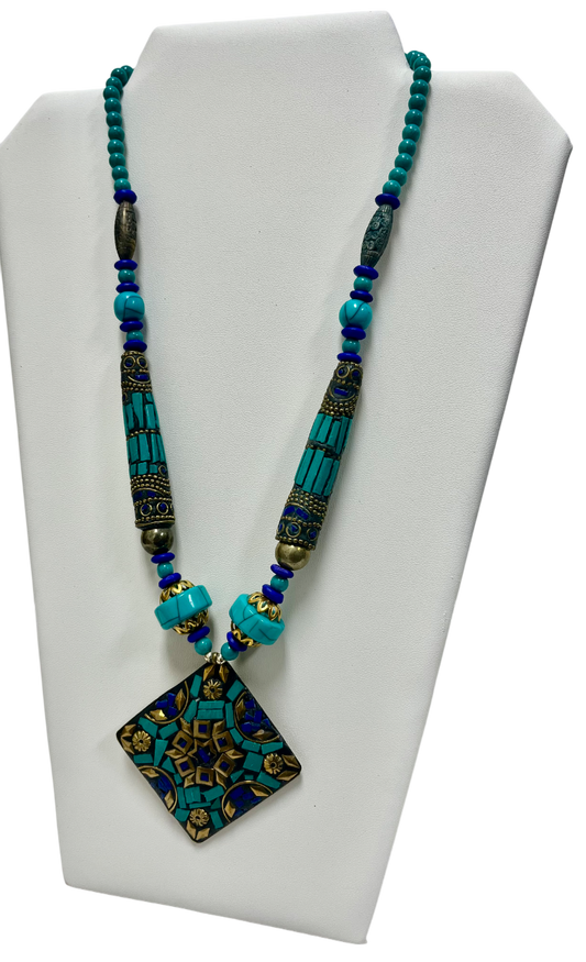 Ethnic Multi-Beaded Necklace