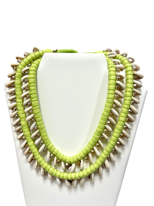 Cotton Cowry Woven Shell Necklace