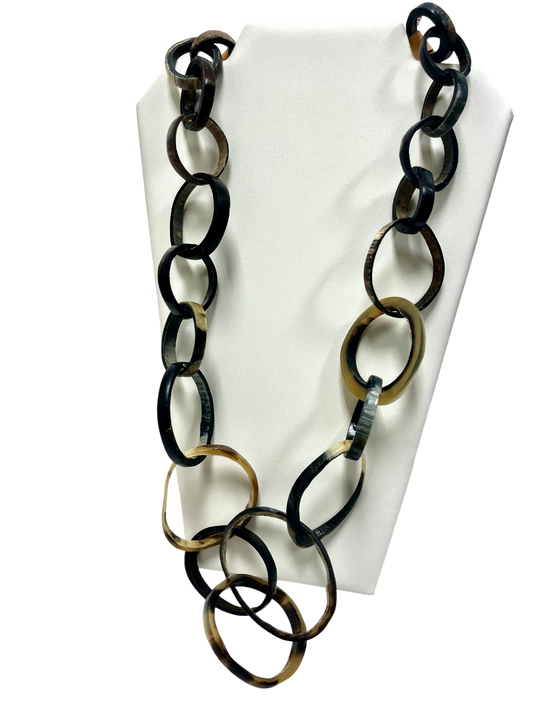 African Buffalo Horn Leather Necklace