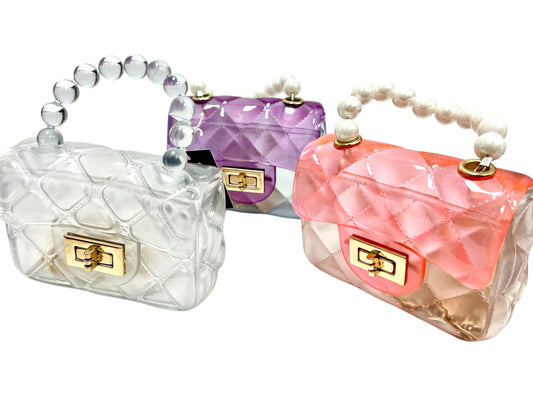 Jelly Pearl Top Handle Purses