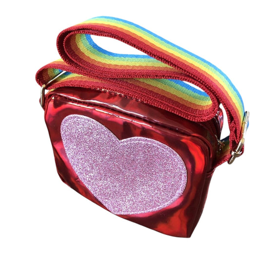 Sparkly Heart Crossbody Bag