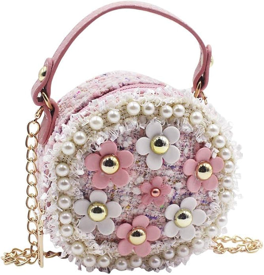 Embellished Floral Circle Bag