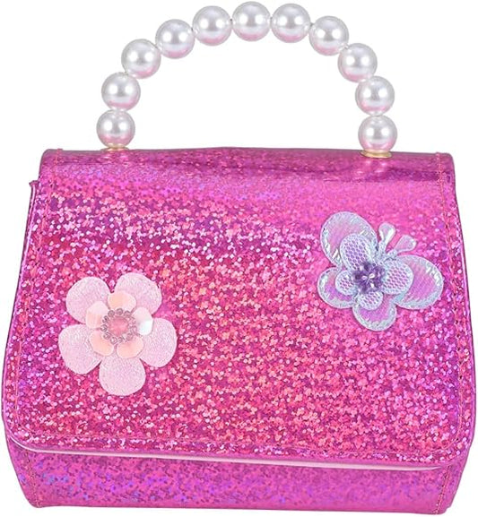 Dazzling Roses & Butterflies Top Handle Purse